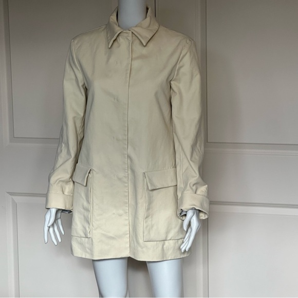 Jil Sander Cotton Jacket Size 34 (US 2) Hidden Snap Closure with Pockets - Picture 2 of 15
